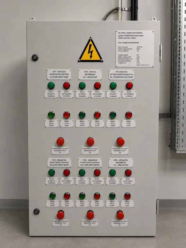 Pump control panel 0.4 kV